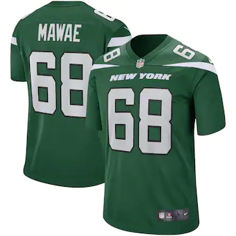 mens nike kevin mawae gotham green new york jets game retir